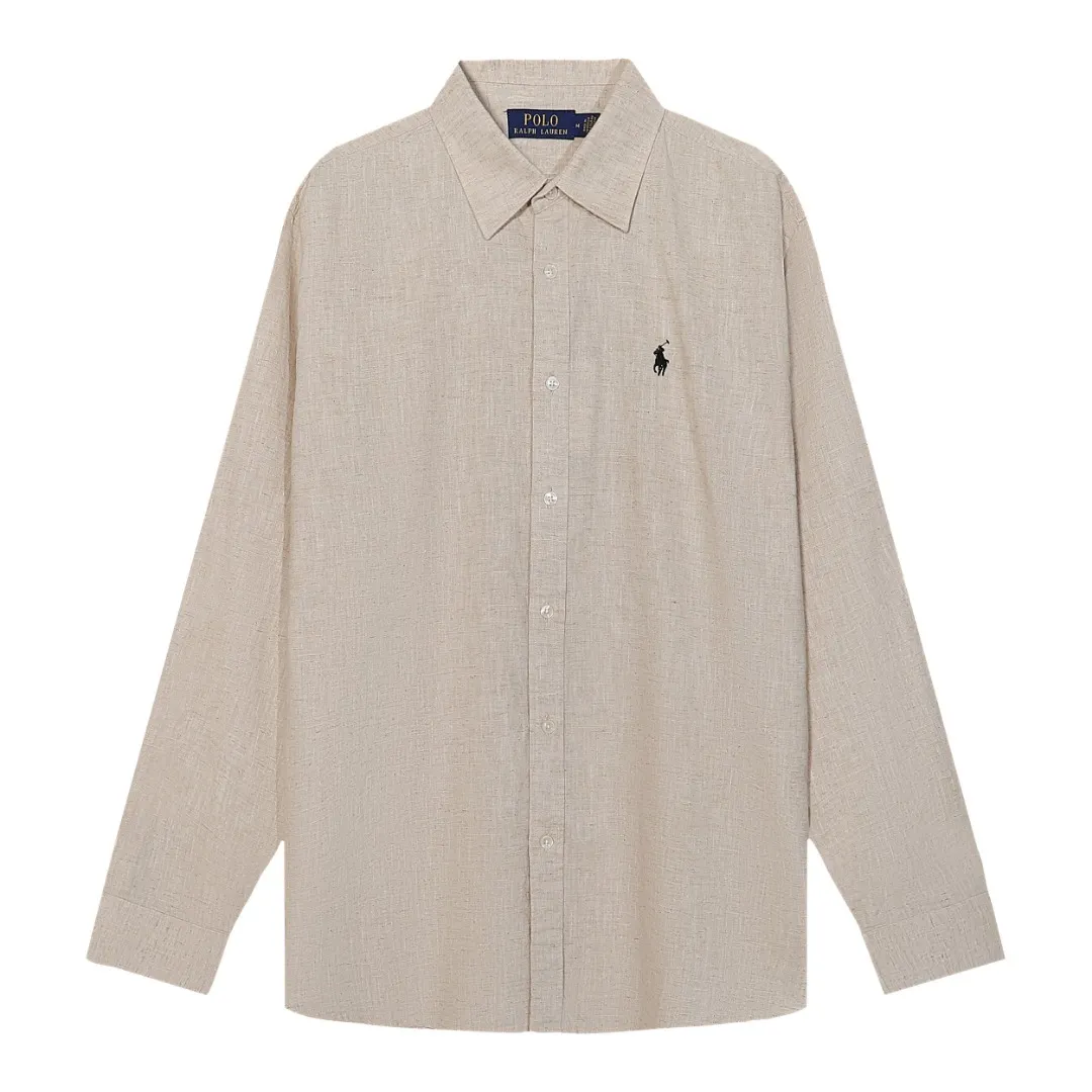 🅿️218 L06# The highest quality in the market, you can scan the code, it will not be sold off the shelves for a long time, import and export version Lauren Ralph Lauren customized 1:1 linen cotton shirt (in stock👀) Size: XS S M L Color: White Pink Yellow Khaki Navy Blue